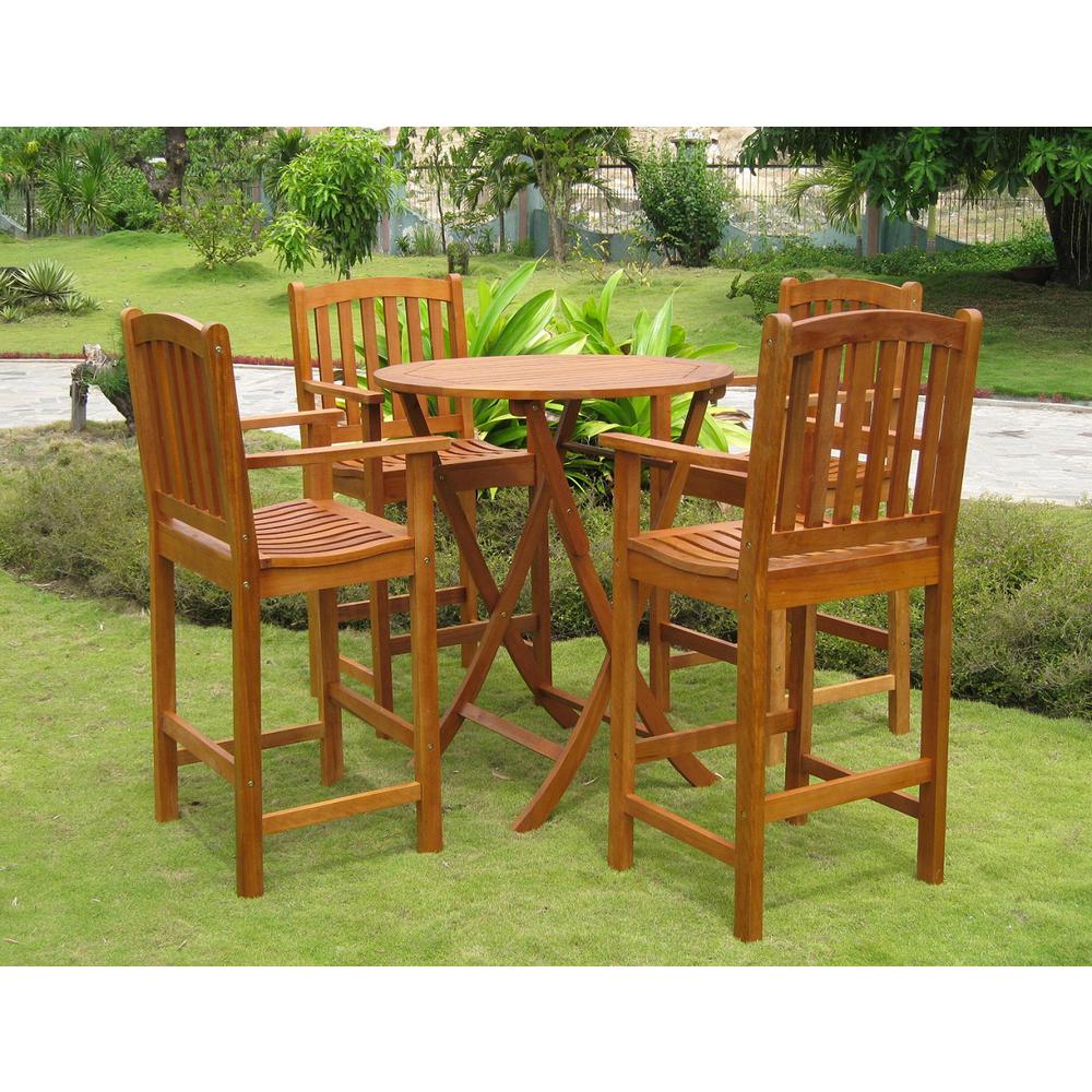 Pontevedra Set of 5 Bar Height Table Group