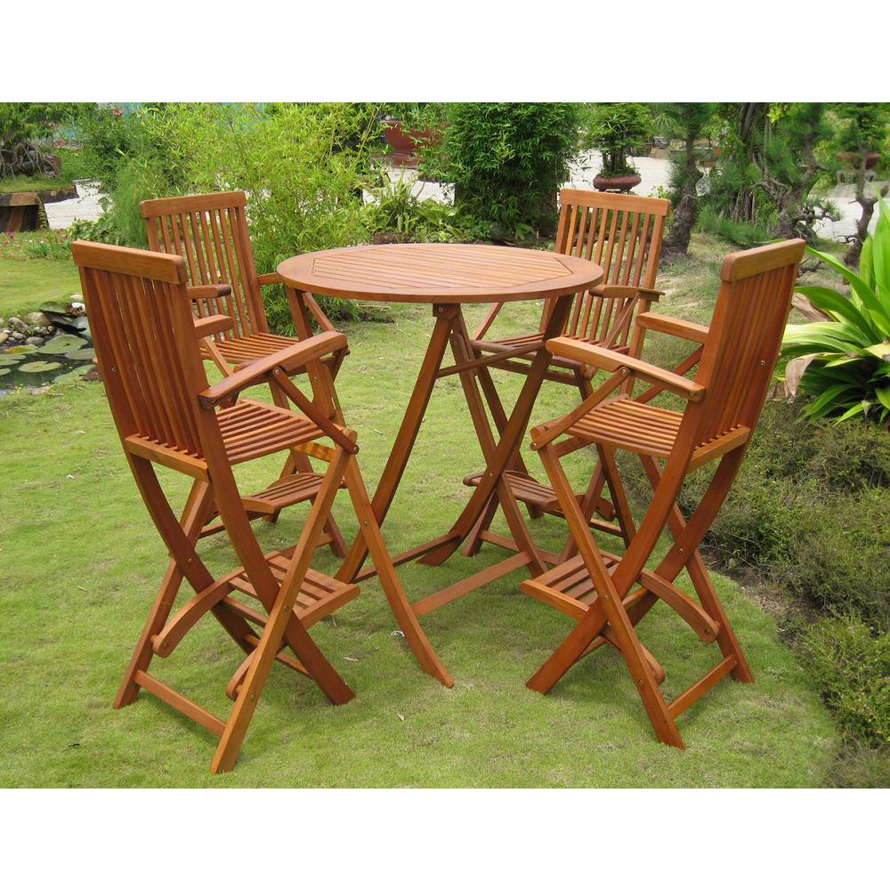 Seville Set of 5 Bar Height Table Group