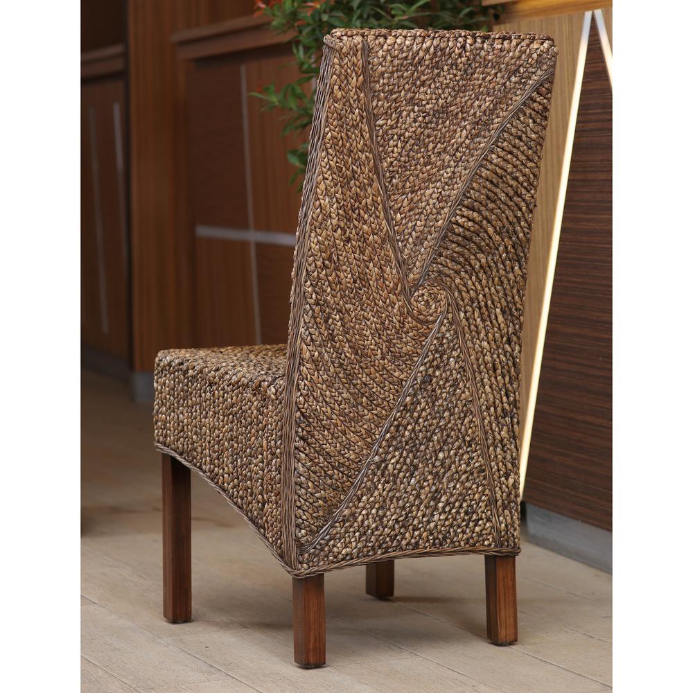 Lambada Hyacinth Spiral Design Chair (Set of 2)