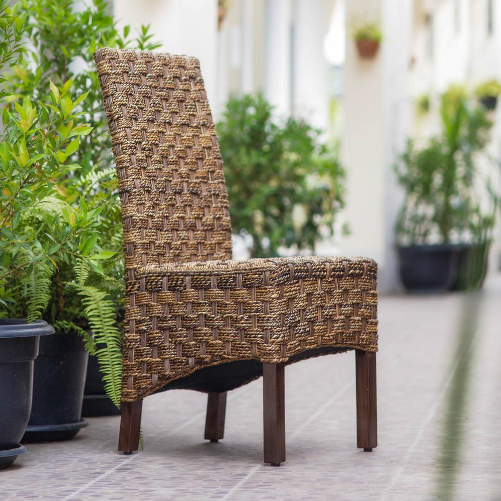 Manila Abaca/Rattan Wicker Dining Chair (Set of 2)