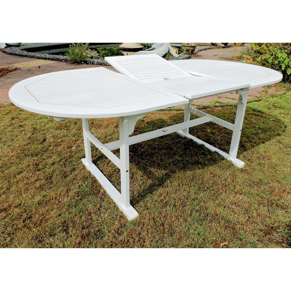 Royal Fiji 59-inch / 79-inch Acacia Oval Extendable Dining Table w/Fold Out Leaf