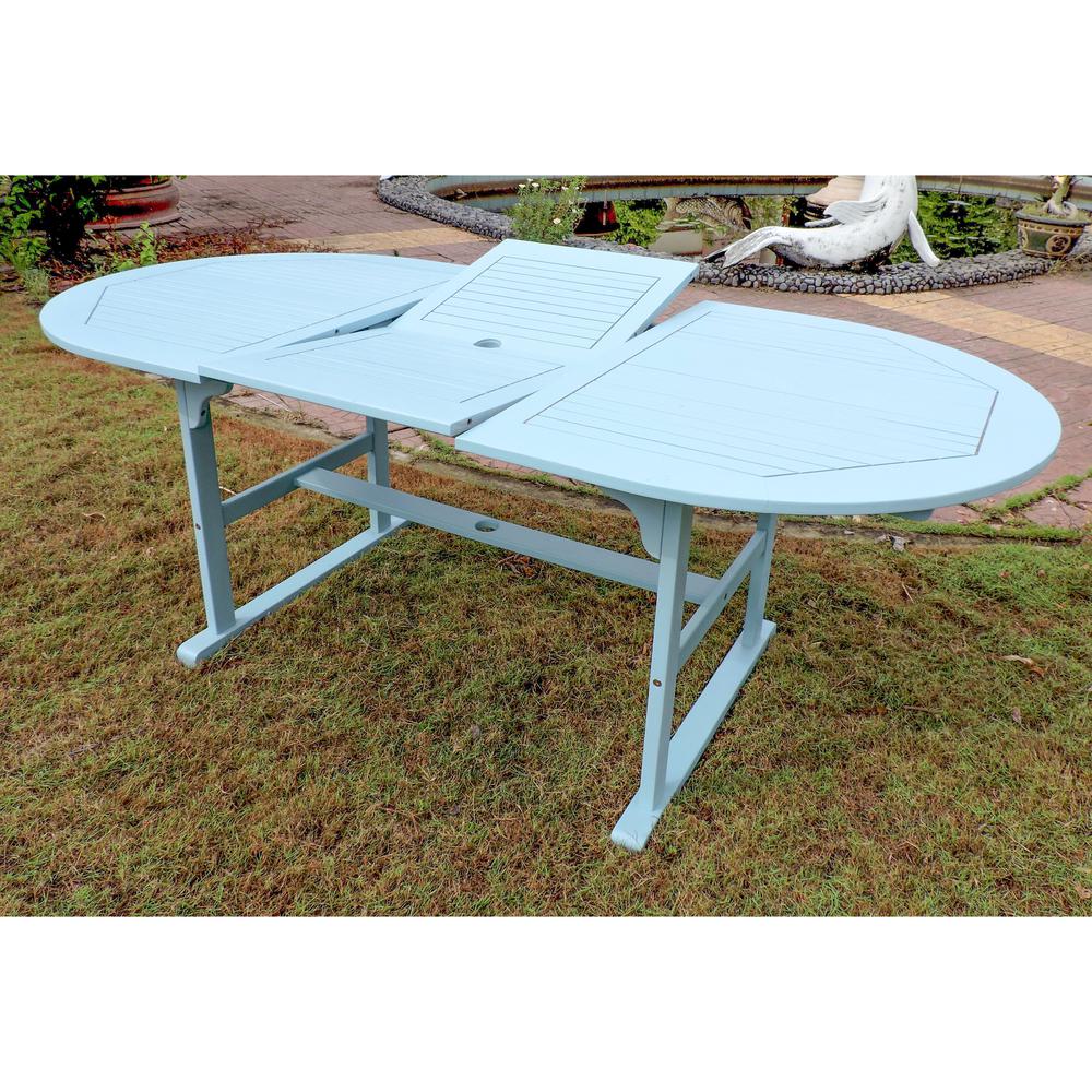 Royal Fiji 59-inch / 79-inch Acacia Oval Extendable Dining Table w/Fold Out Leaf