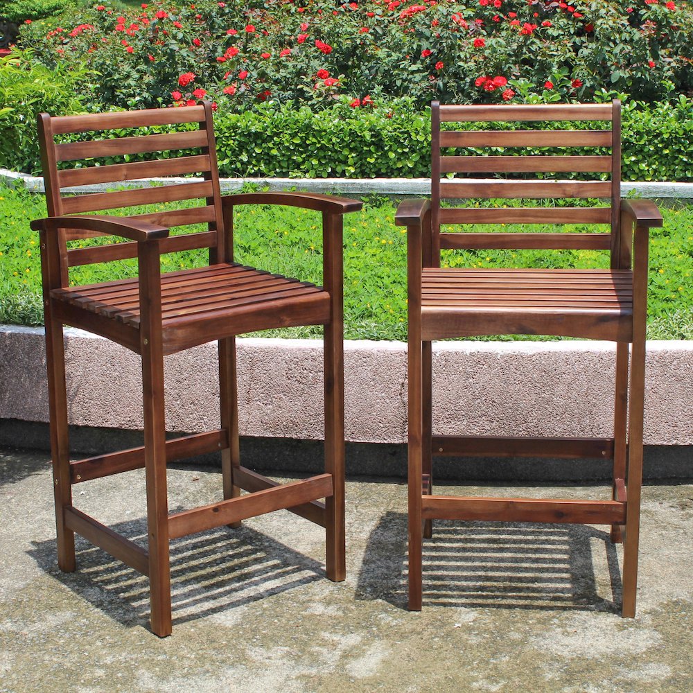 Highland Acacia Maine Bar Stool (Set of 2)