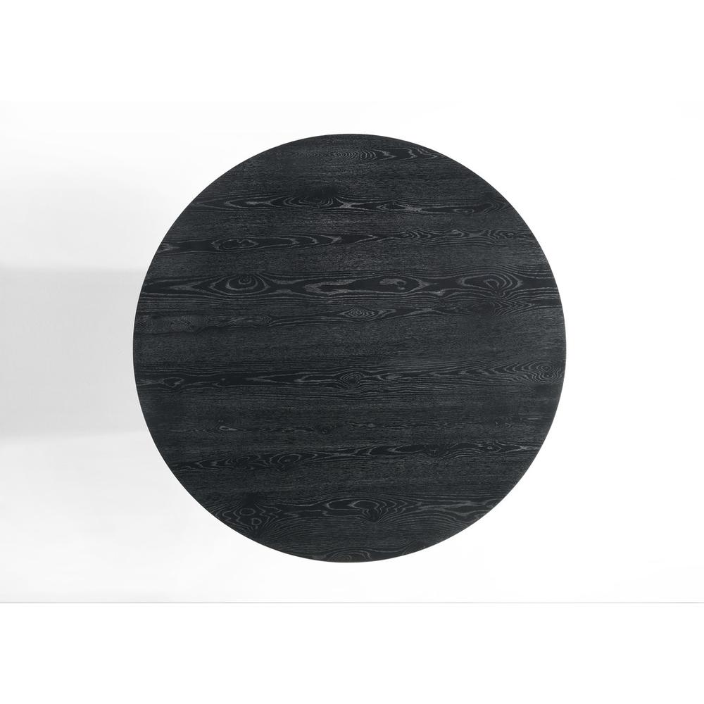 Jasper Ebony Black 47″ Wide Contemporary Round Dining Table