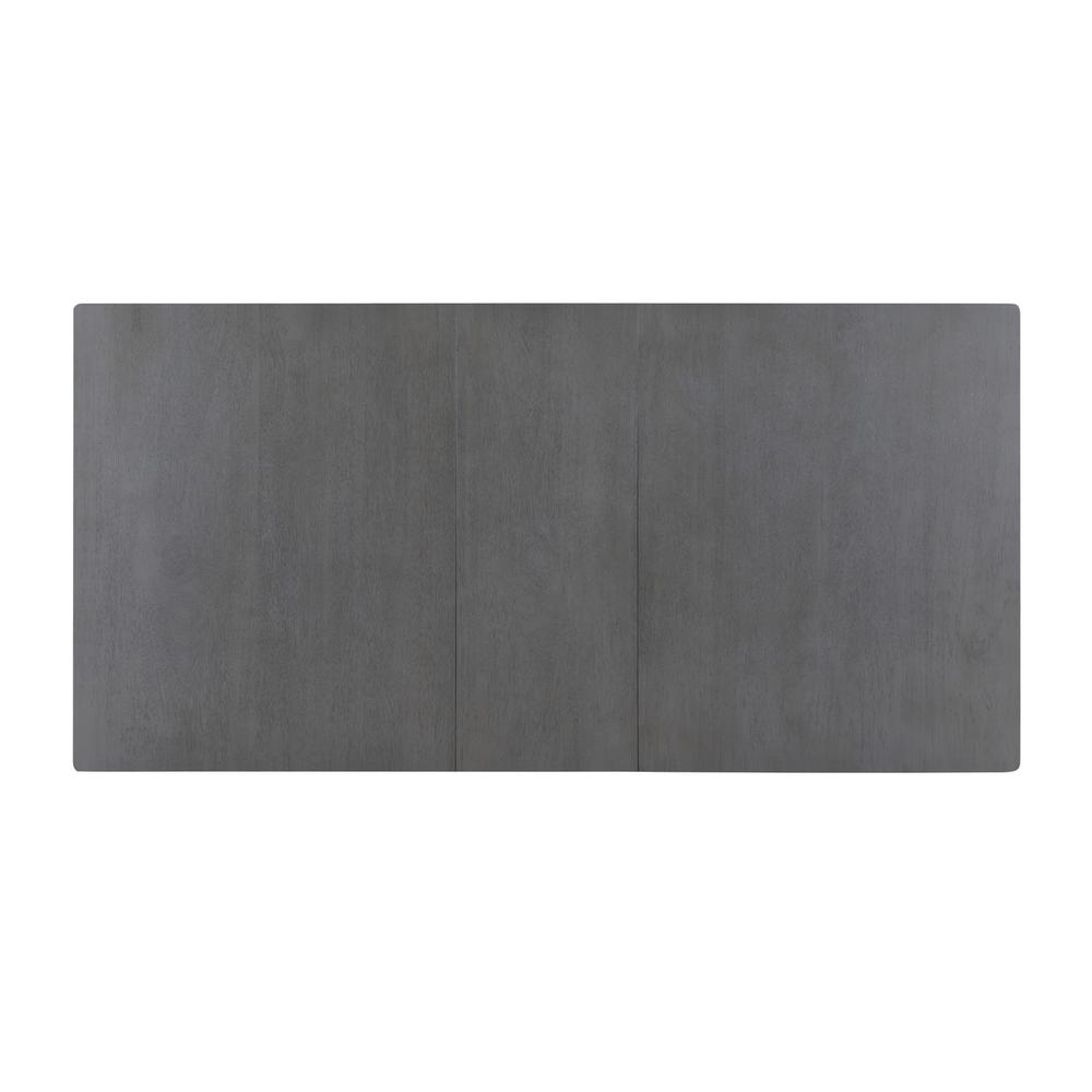 5-Piece Gray Finish Extendable Wood Dining Set with Upholstered Seat Cushion