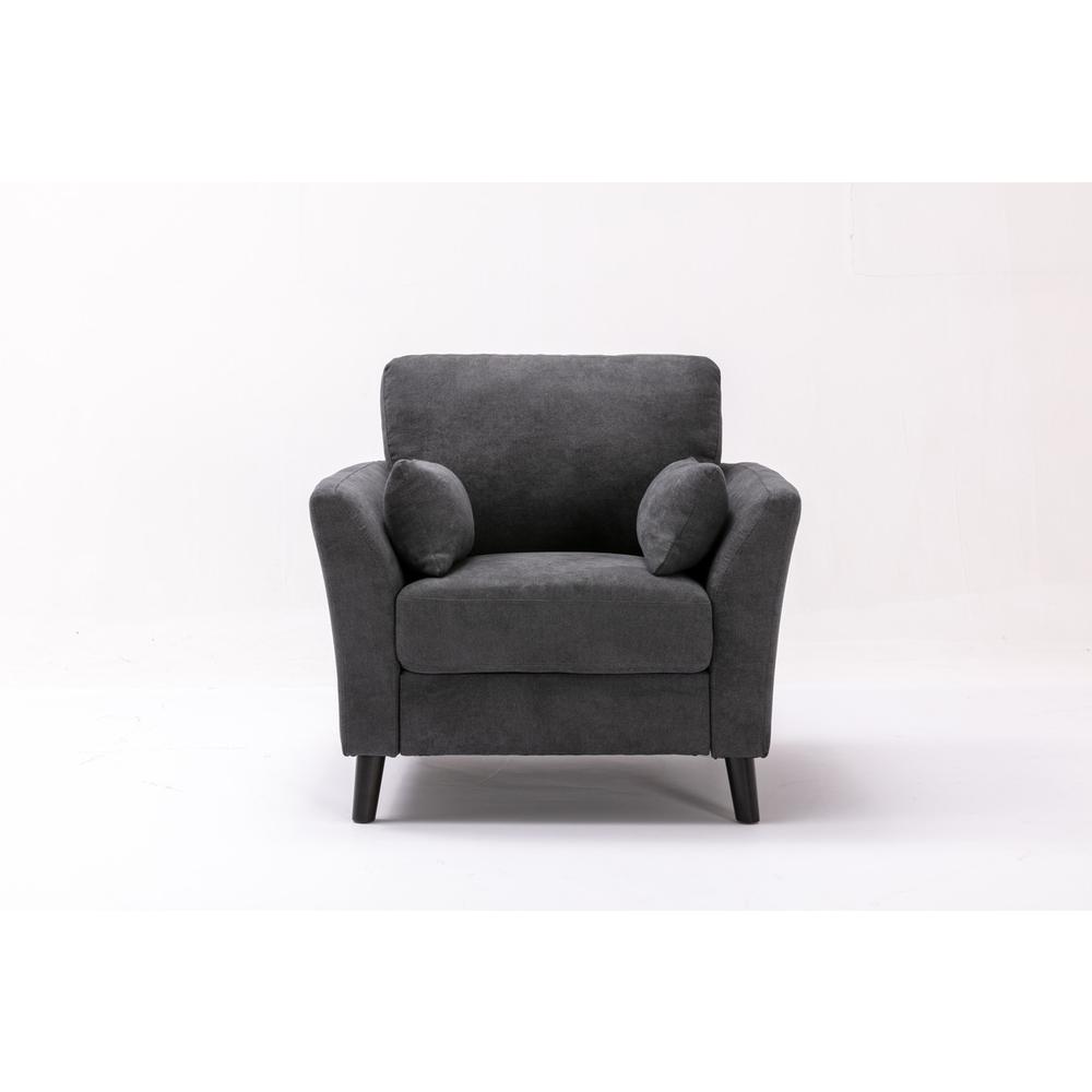 Damian Gray Velvet Fabric Chair