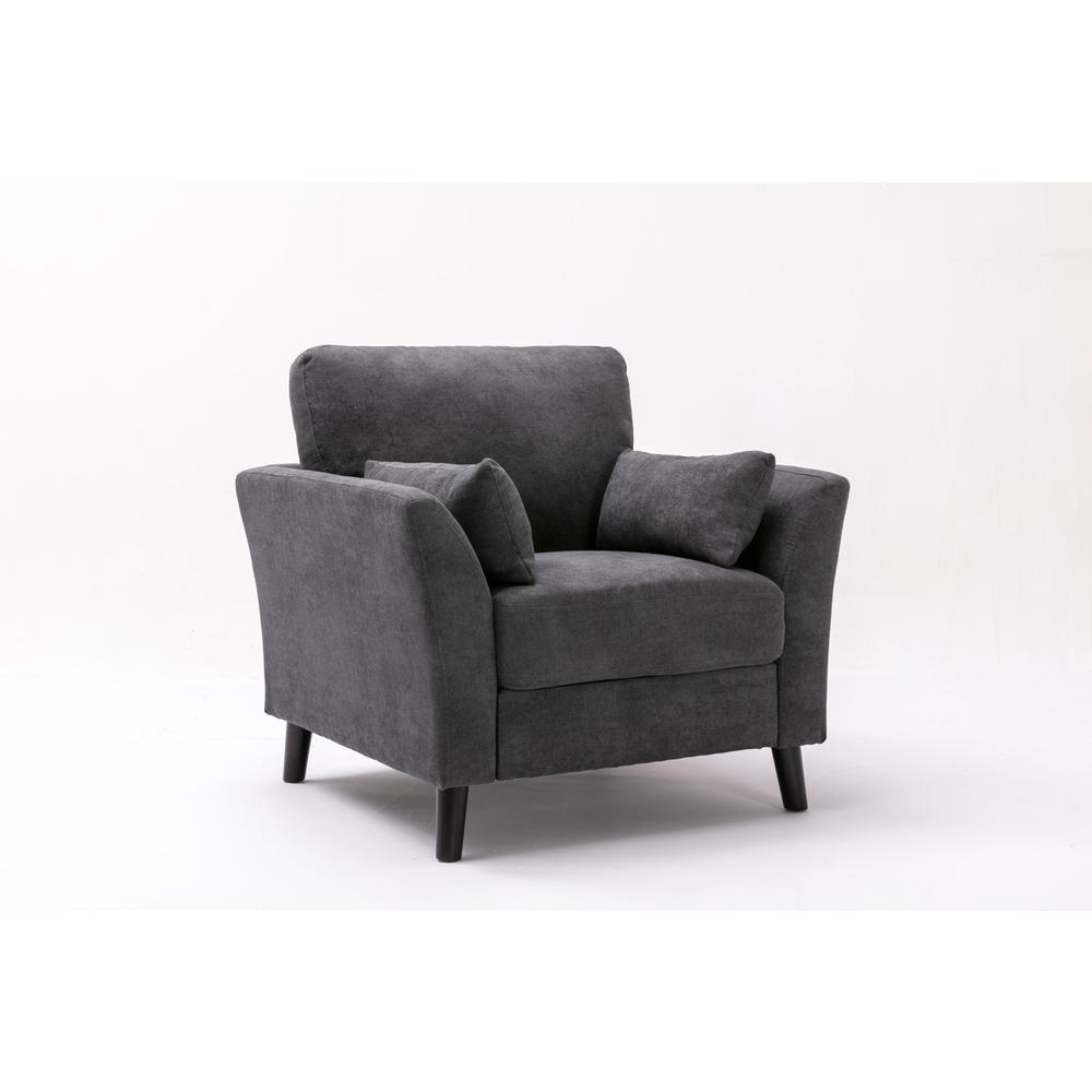 Damian Gray Velvet Fabric Chair