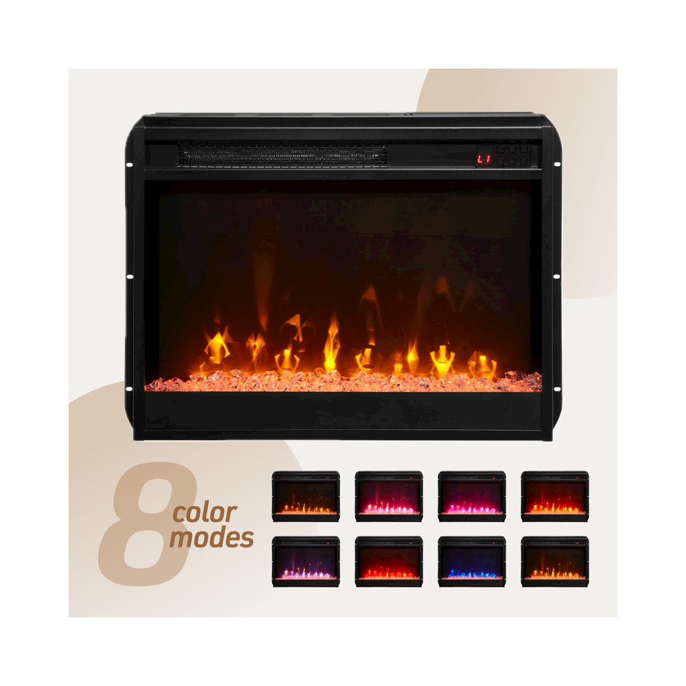 Summit 70″W Gray Walnut Finish TV Stand Console with Fireplace and Heater