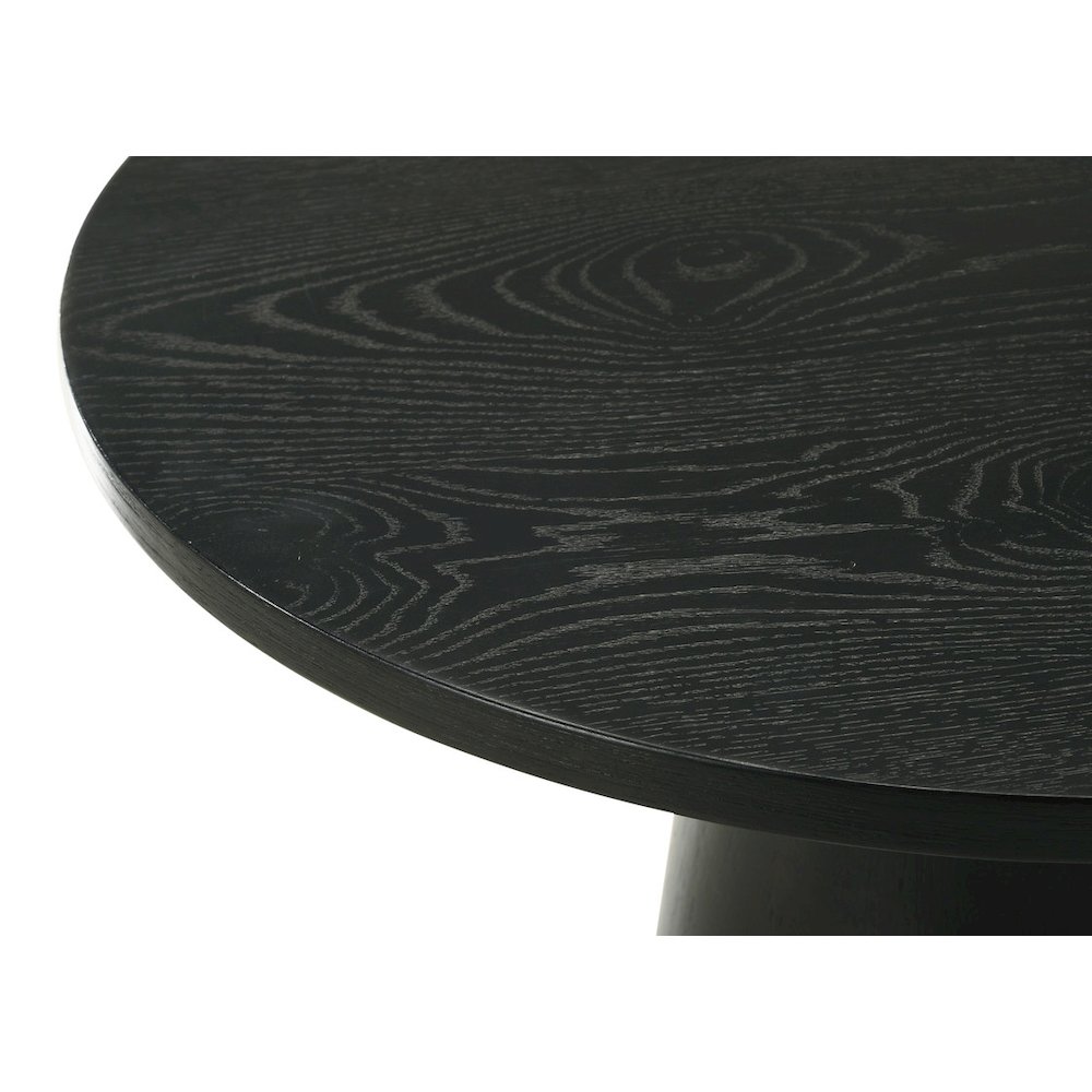 Jasper Ebony Black 29″ Round Coffee Table
