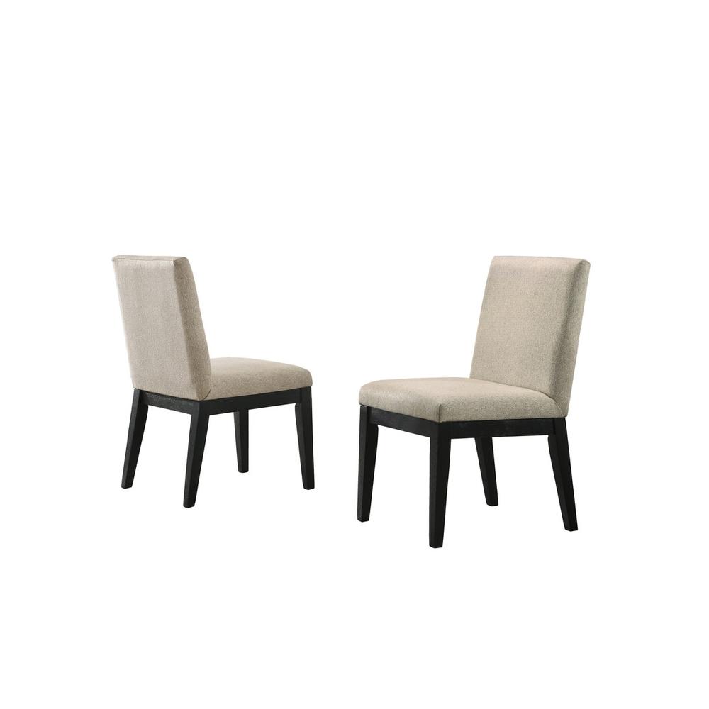 Jasper Set of 2 Beige Contemporary Fabric Dining Chair
