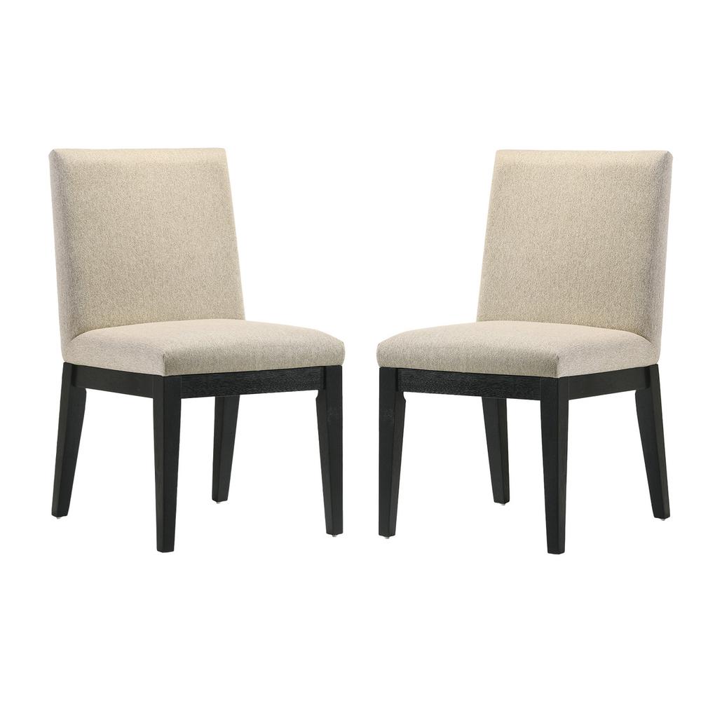 Jasper Set of 2 Beige Contemporary Fabric Dining Chair