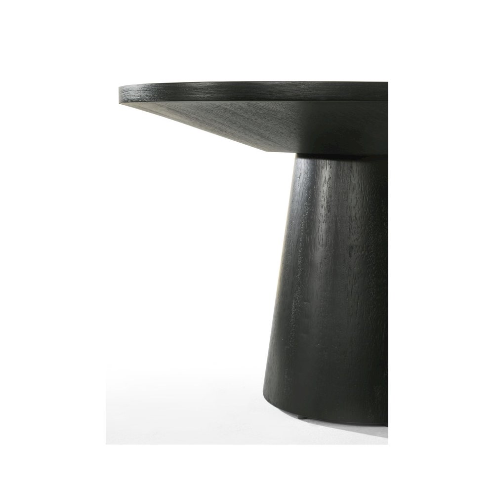 Grantham Black 20″W Round Console Table with Pedestal Base