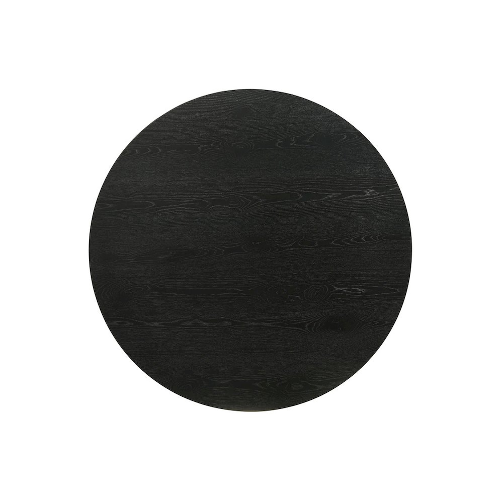 Grantham Black 20″W Round Console Table with Pedestal Base