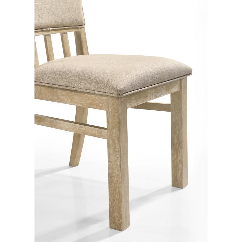 Brutus Set of 2 Reclaimed Wheat 19″ Wide Contemporary Fabric Dining Chair