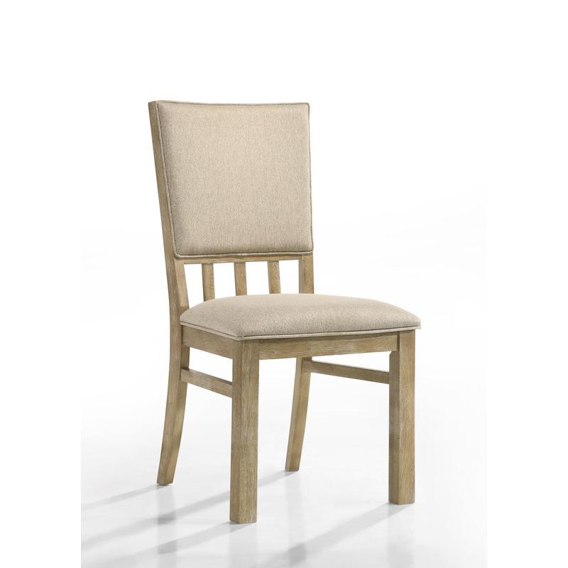Brutus Set of 2 Reclaimed Wheat 19″ Wide Contemporary Fabric Dining Chair