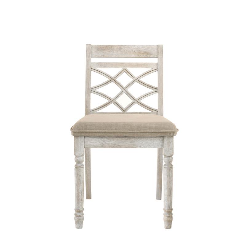 Havanna Set of 2 Off White 19″ Wide Contemporary Fabric Chair with Cushion
