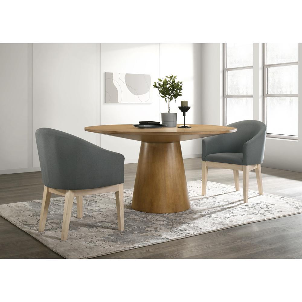 Jasper Driftwood Finish 3 Piece Round Dining Table Set