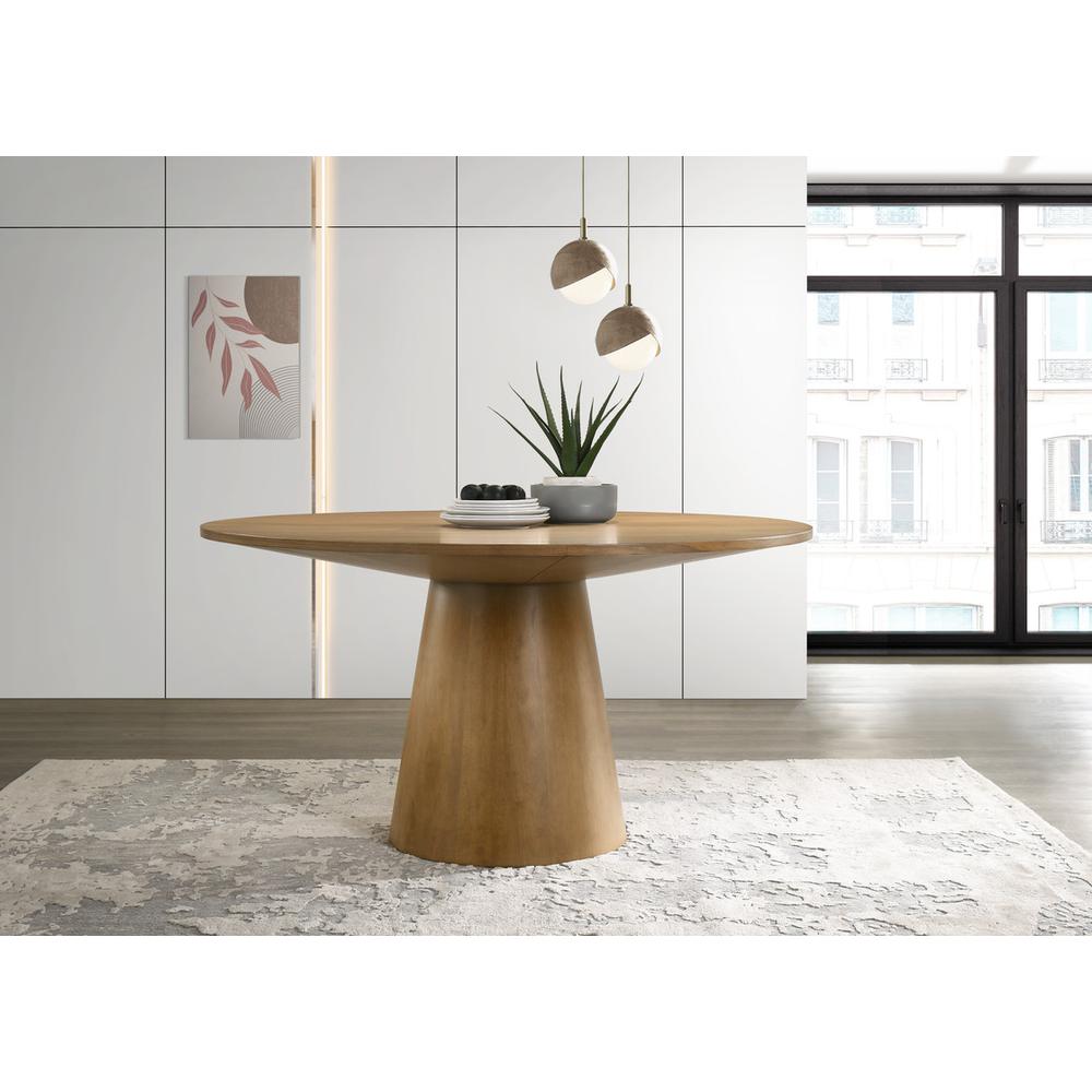 Jasper Driftwood Finish 59″ Wide Contemporary Round Dining Table