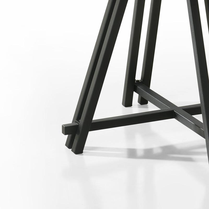 Tate Oak Finish 47″ Round Dining Table with Metal Base