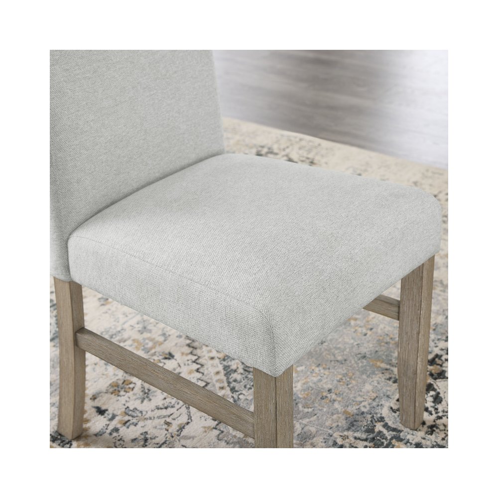 Tabitha 6Pc 66″W Rectangular White Faux Marble Top Dining Set with Bench