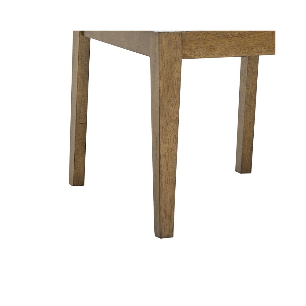 Darla Set of 2 Walnut Oak Dining Side Chairs with Light Gray Fabric