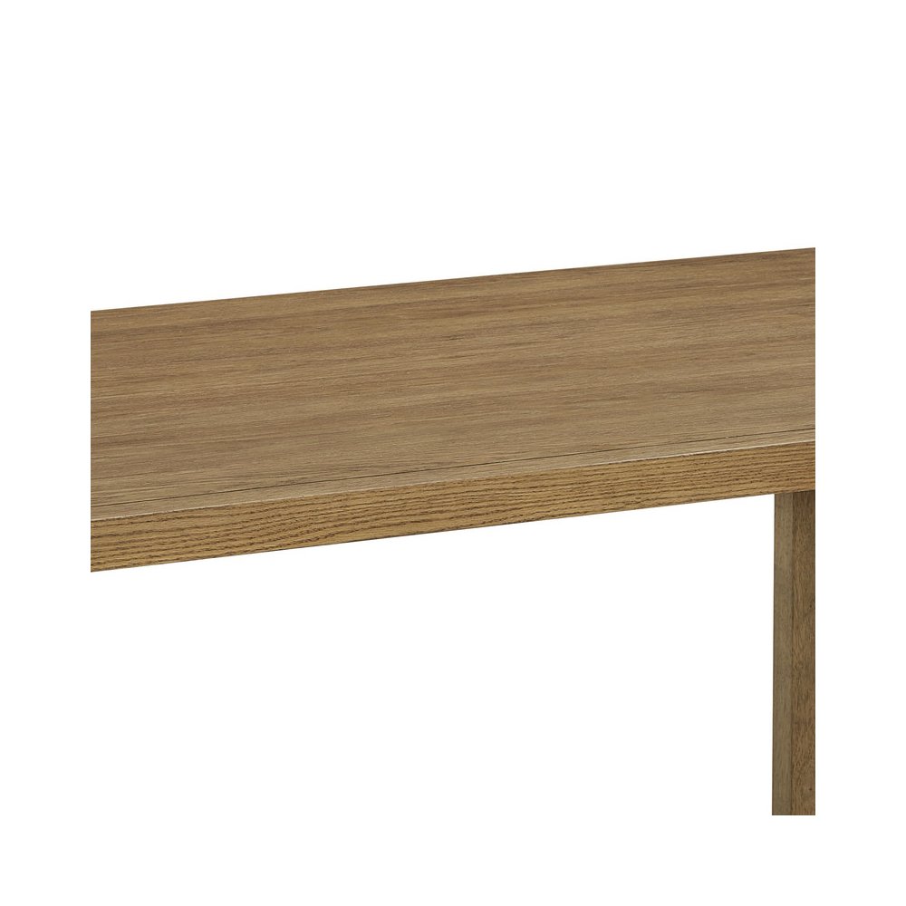 Darla 72″ Rectangular Walnut Oak Sled Dining Table