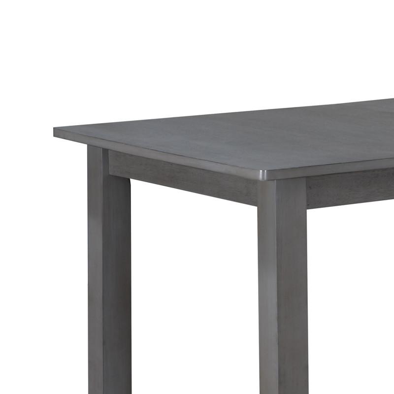 Carlisle Gray Finish Extendable Wood Dining Table