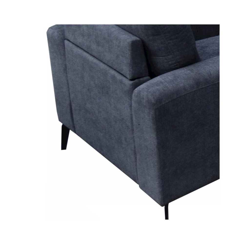 Black Fabric Chair with Black Metal Legs