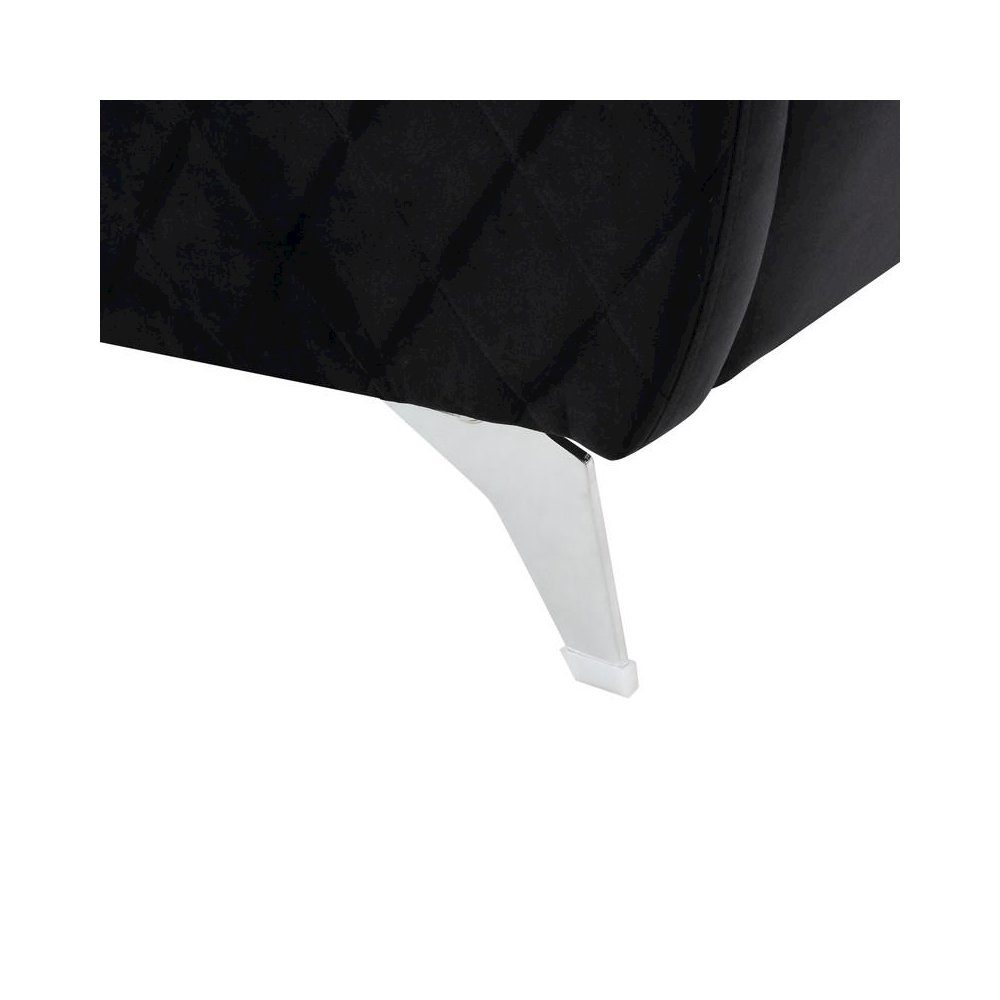 Sofia Black Velvet Modern Chic Accent Armchair