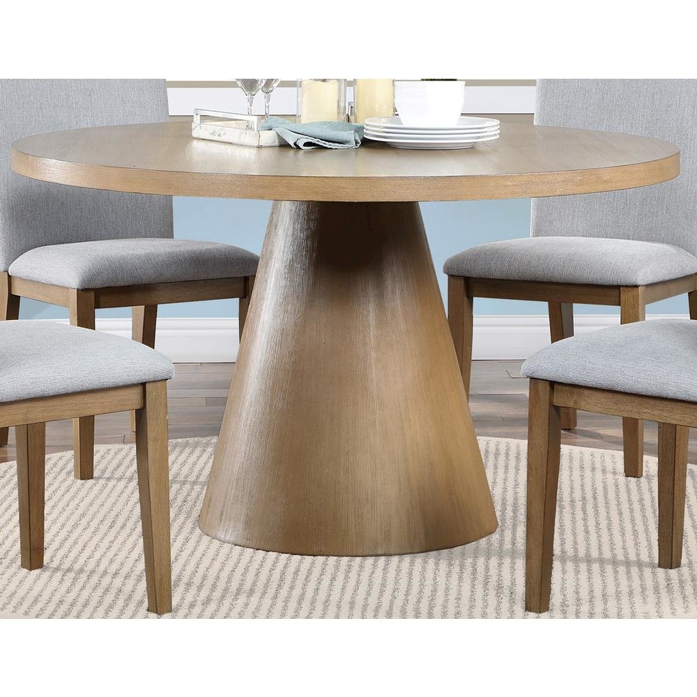 Delphine Oak Finish 52″ Wide Dining Table