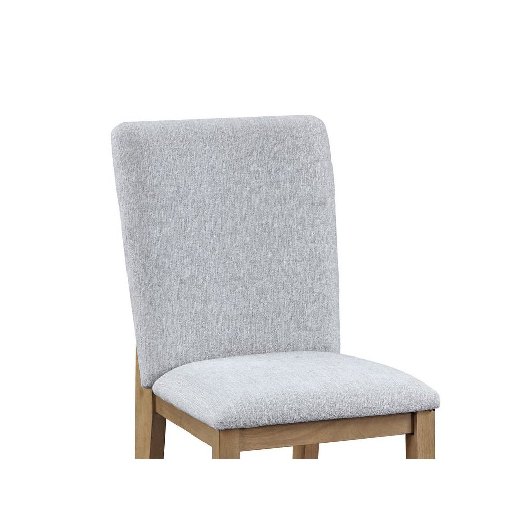 Delphine Set of 2 Gray Linen Fabric Dining Chair