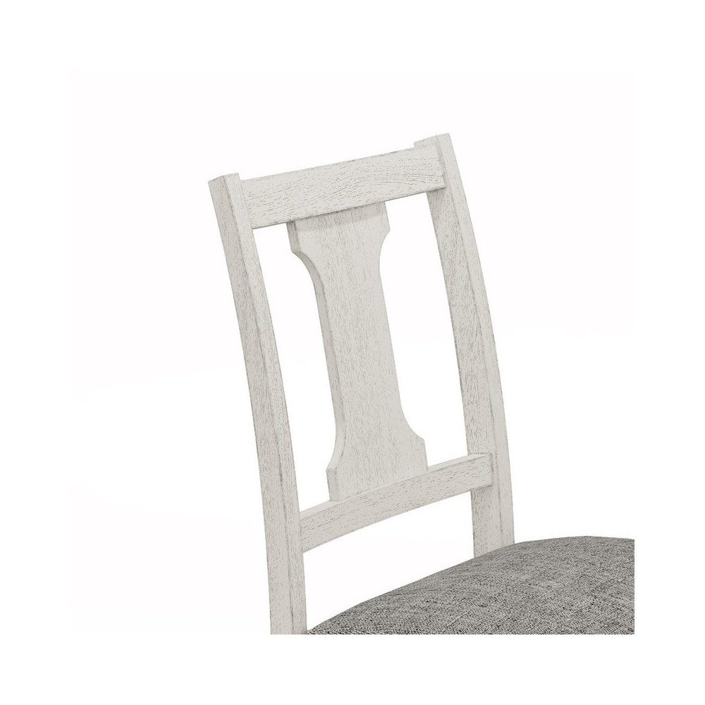 Tannen Set of 2 White and Gray Dining Side Chair