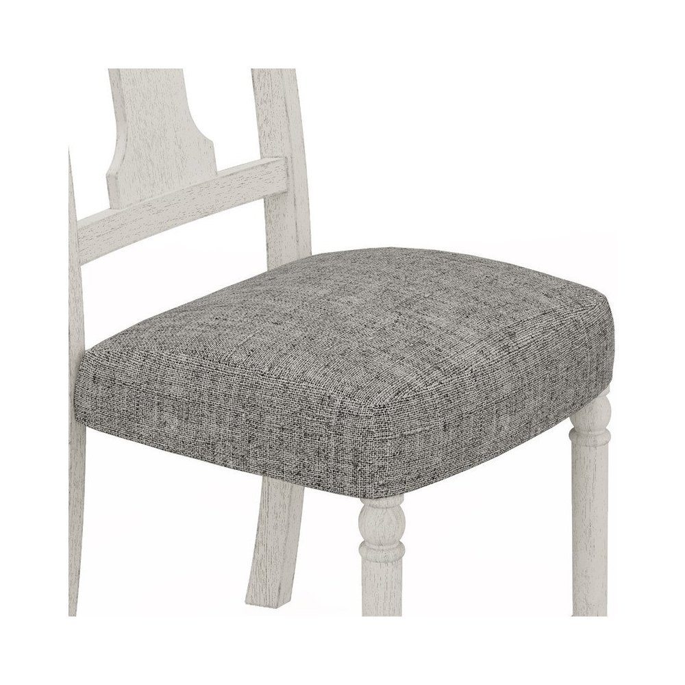 Tannen Set of 2 White and Gray Dining Side Chair