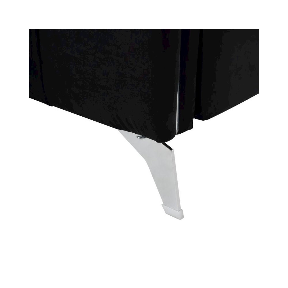 Hathaway Black Velvet Modern Chic Loveseat Couch