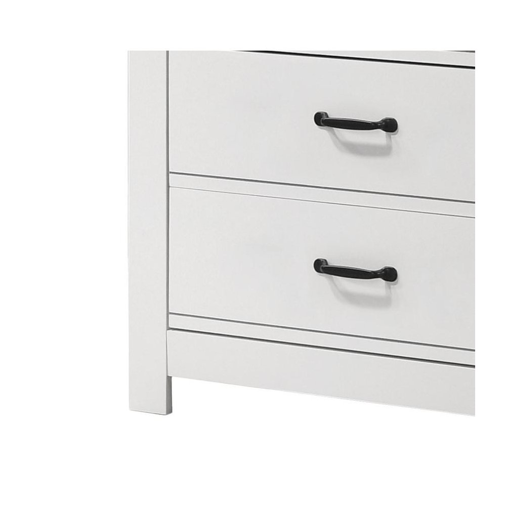 Cassini White 5-Drawer Chest