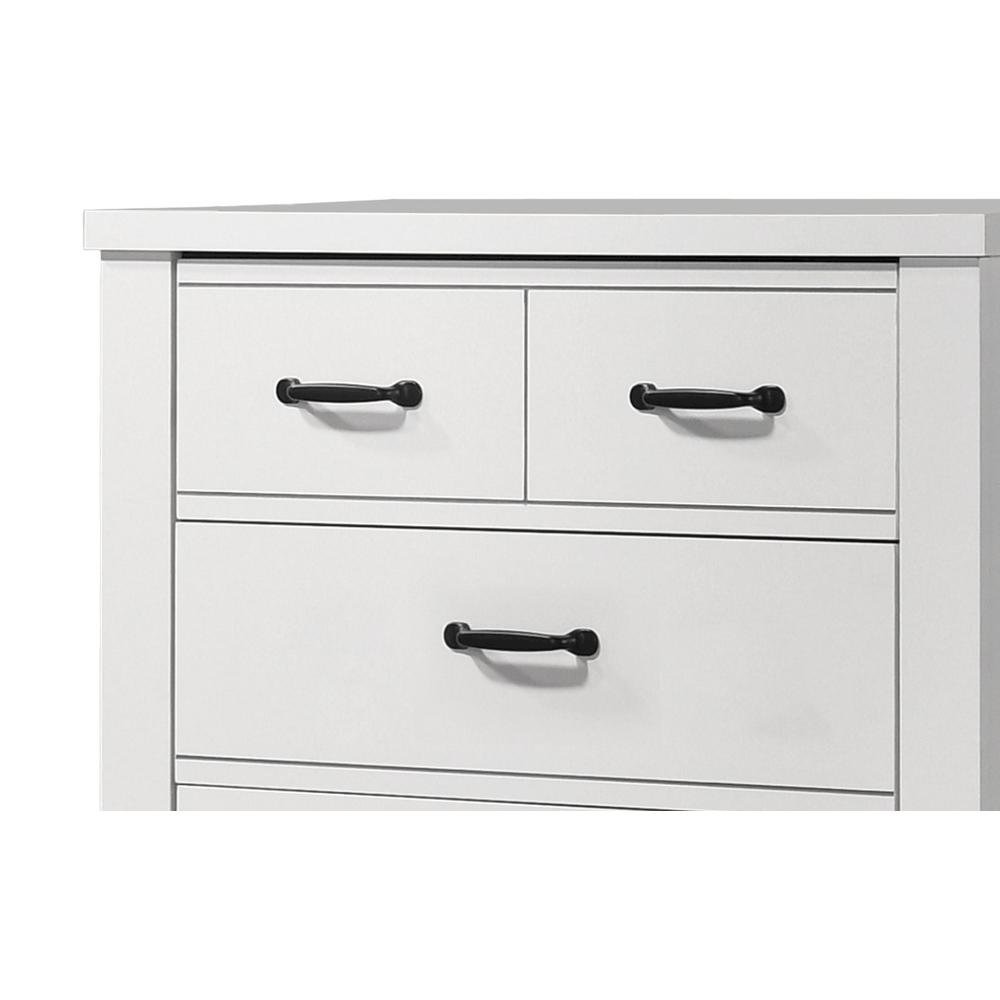 Cassini White 5-Drawer Chest