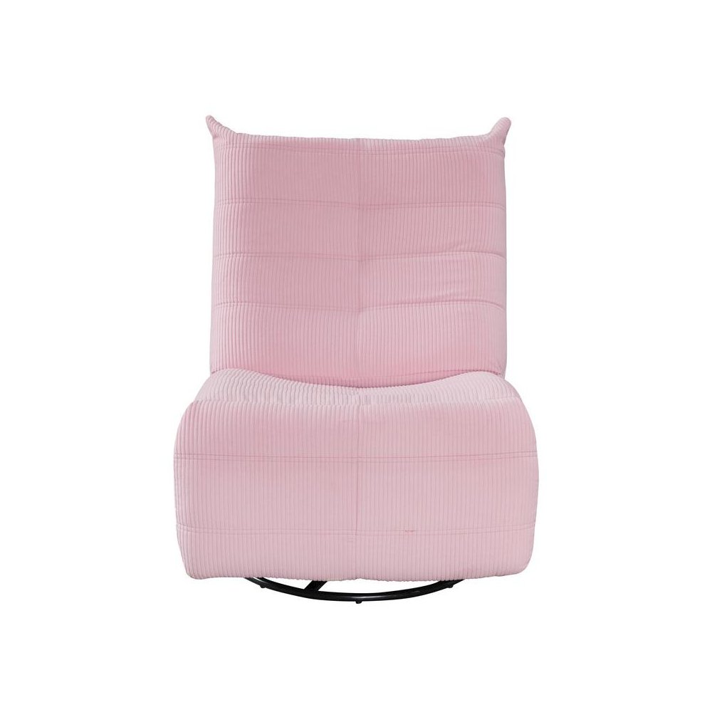 Georgena Pink Corduroy Swivel Glider Recliner