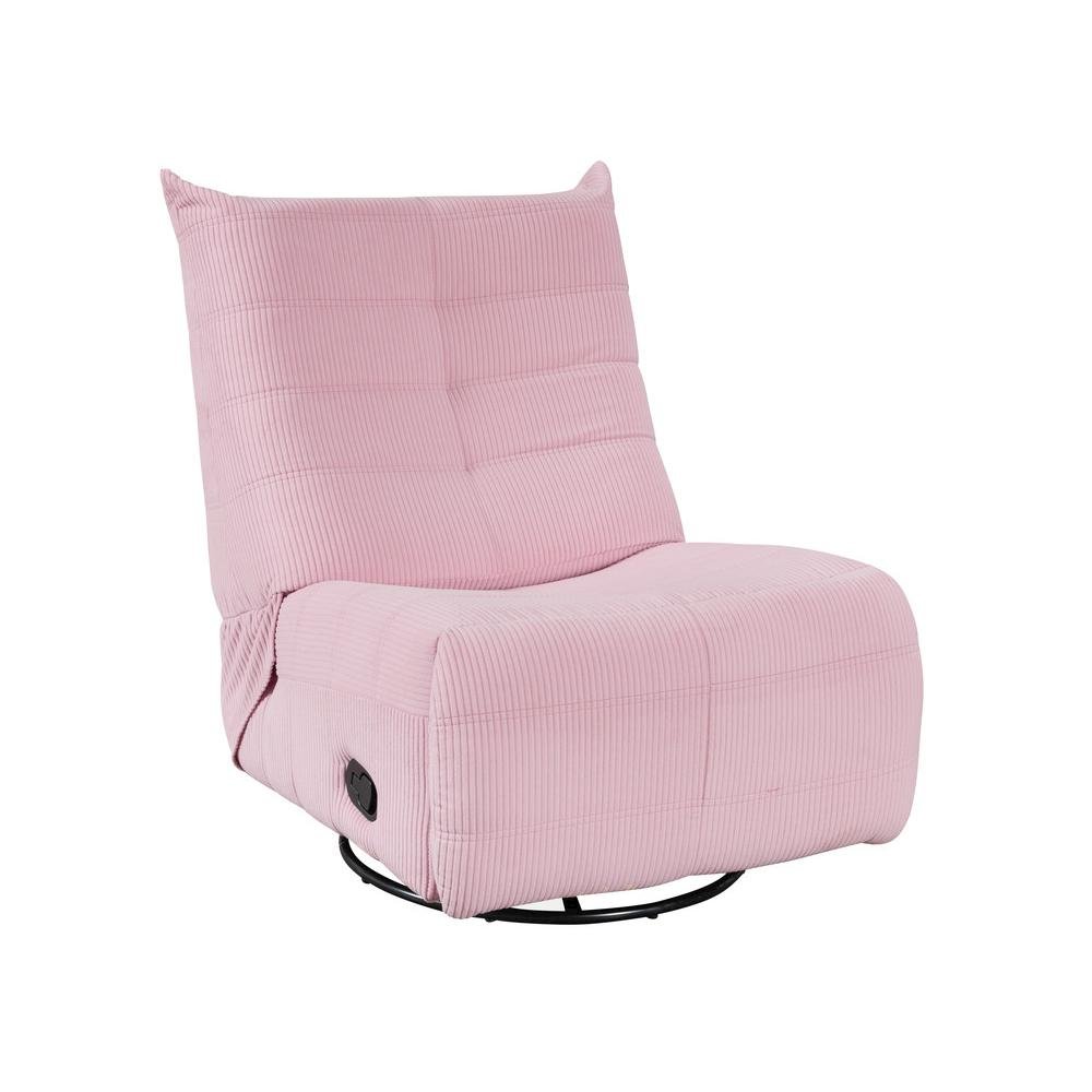 Georgena Pink Corduroy Swivel Glider Recliner