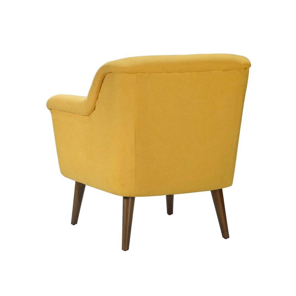 Shelby Yellow Woven Fabric Armchair