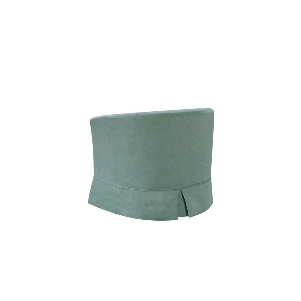 Tucker Aquamarine Teal Woven Fabric Swivel Barrel Chair