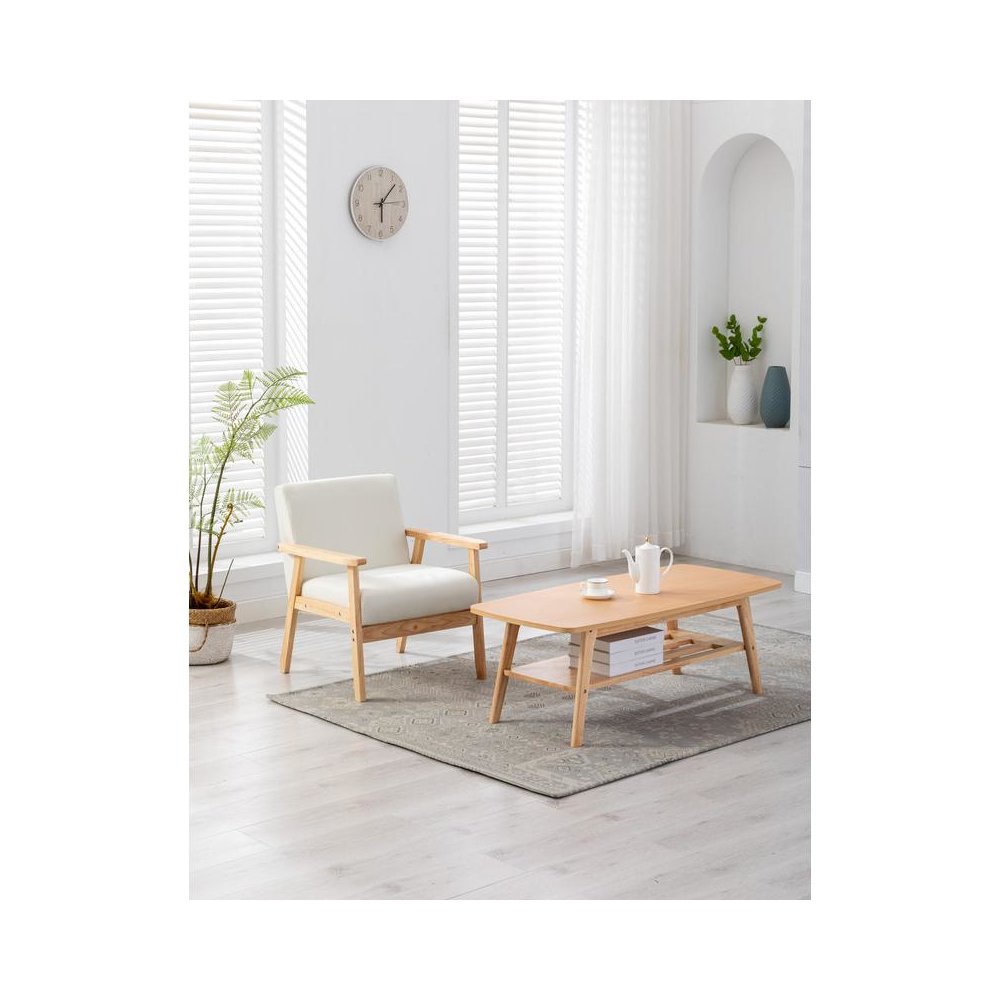 Bahamas Coffee Table and Beige Chair Set