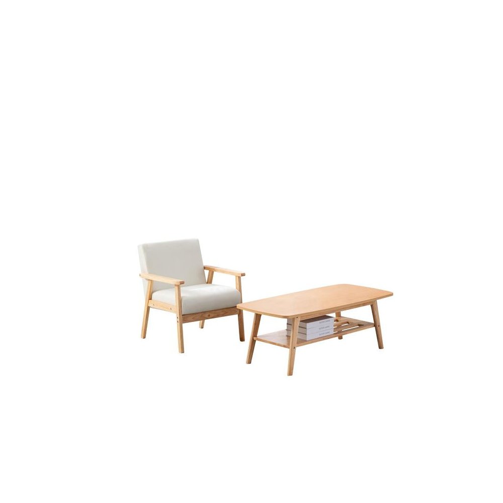 Bahamas Coffee Table and Beige Chair Set