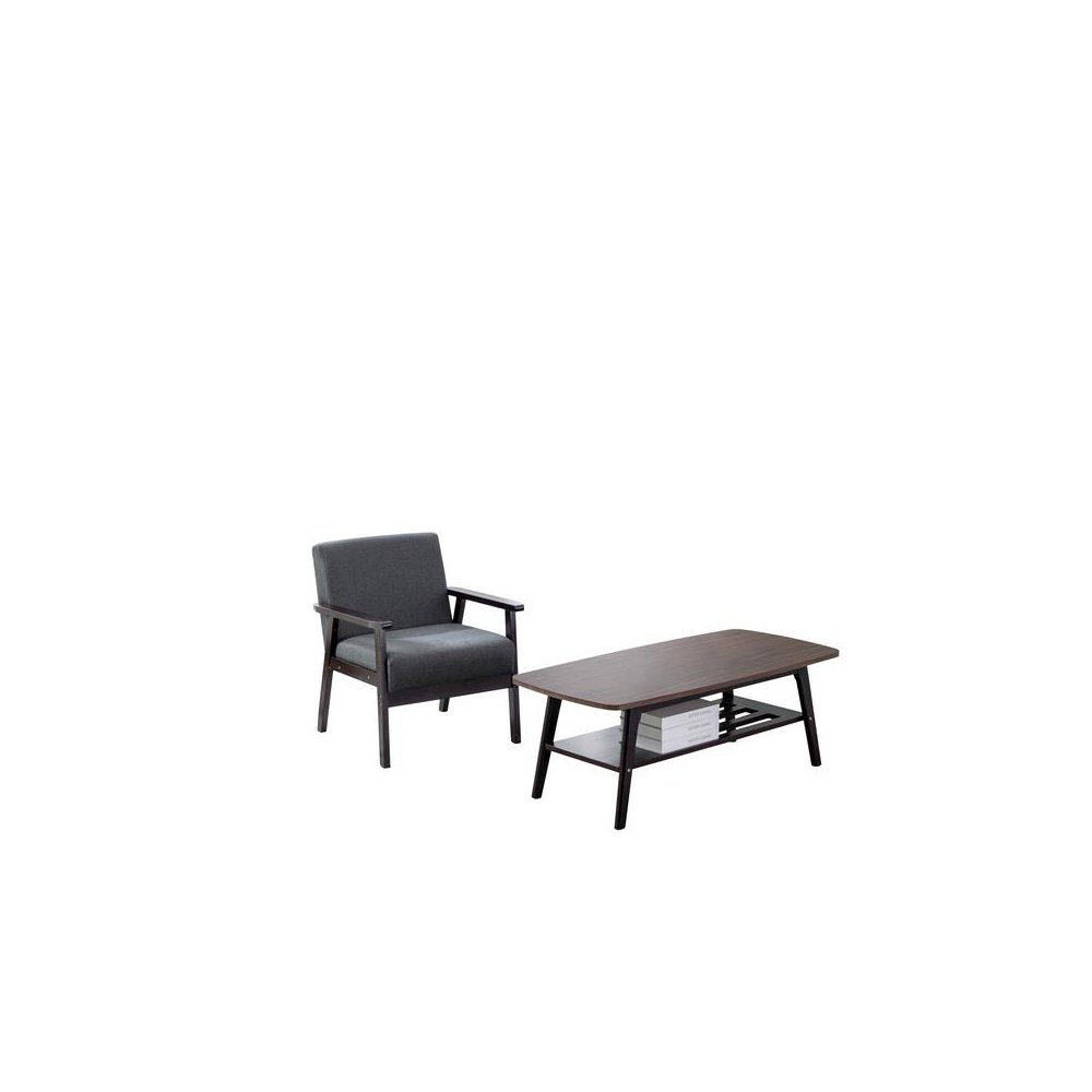 Bahamas Espresso Coffee Table and Chair Set
