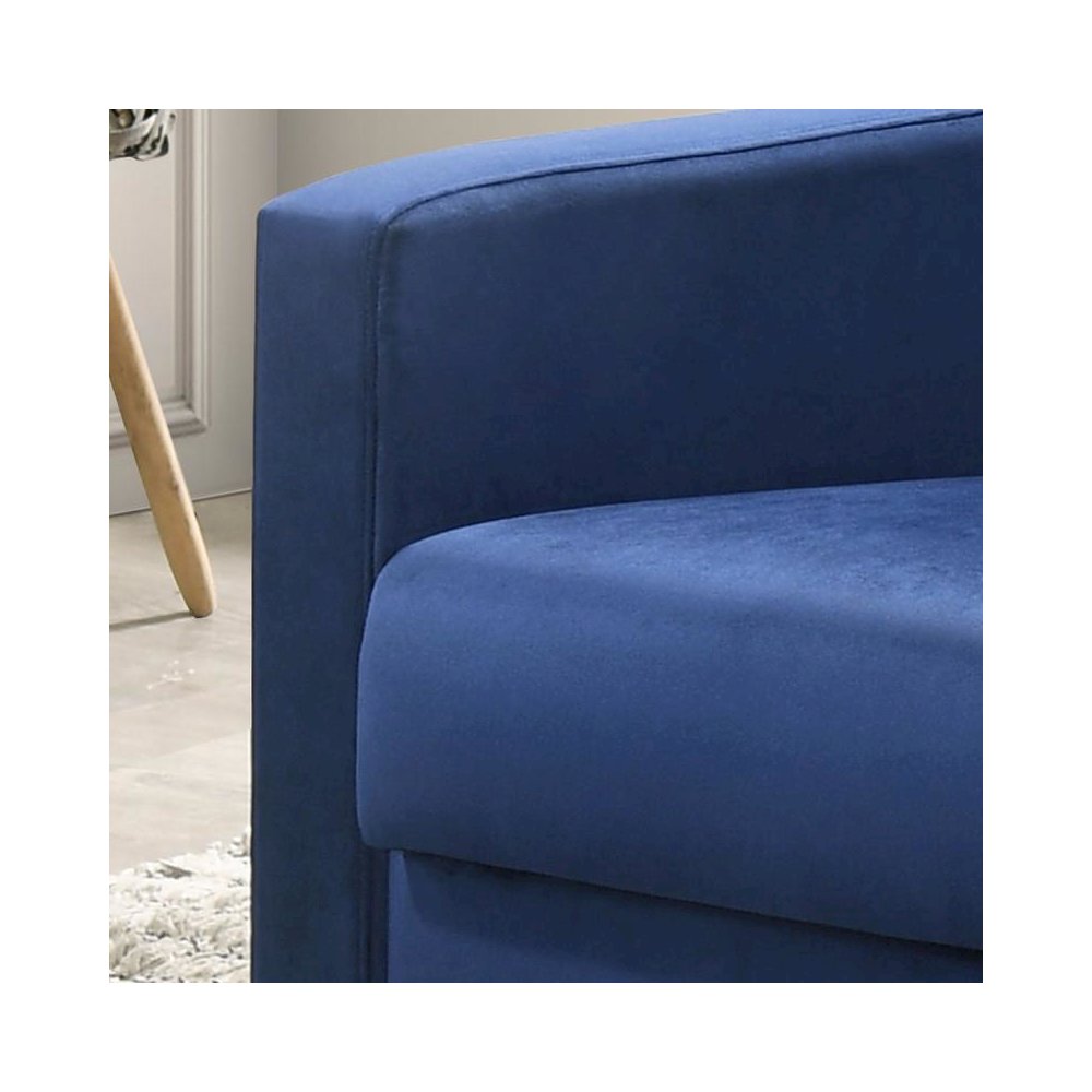 Hale Blue Velvet Accent Armchair with Tufting