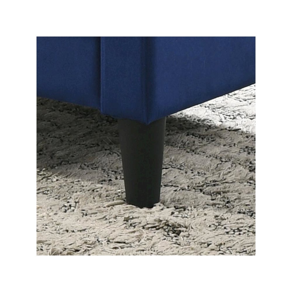Hale Blue Velvet Accent Armchair with Tufting