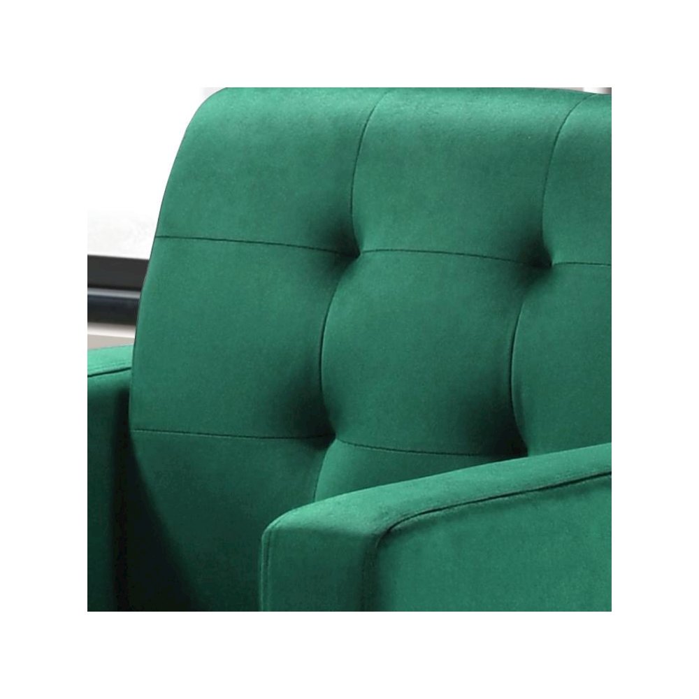 Hale Green Velvet Accent Armchair with Tufting