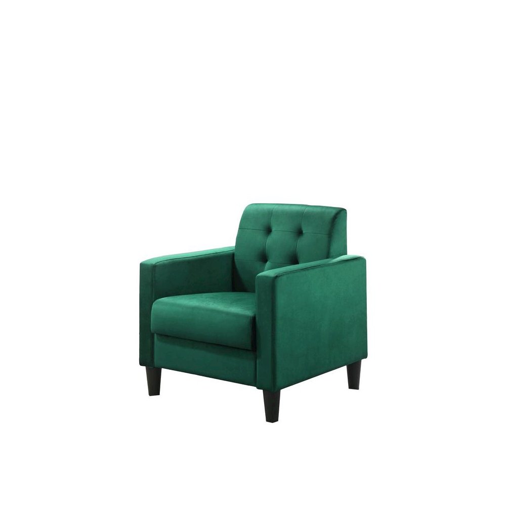 Hale Green Velvet Accent Armchair with Tufting