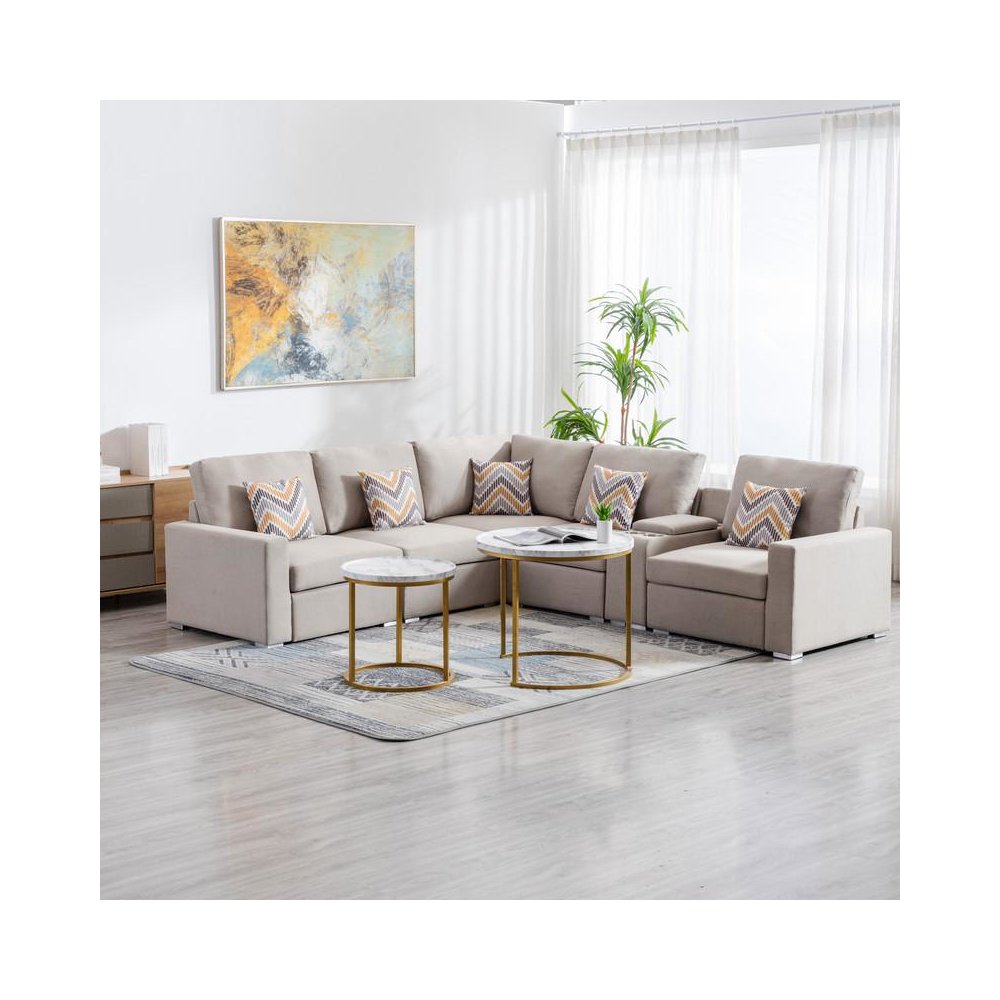 Storage Console Table and Pillows and Interchangeable Legs