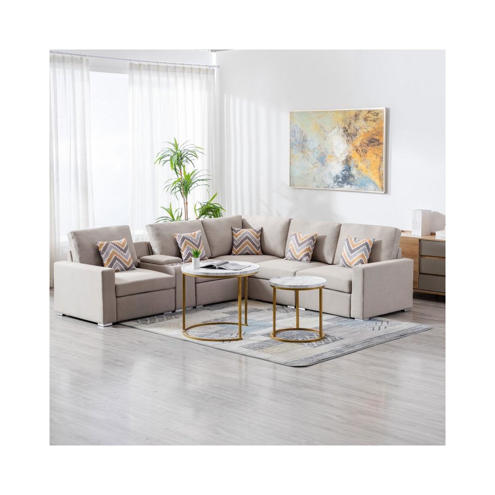 Storage Console Table and Pillows and Interchangeable Legs