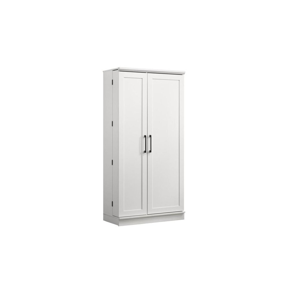Lincoln White Storage Cabinet with Swing-Out Storage Door